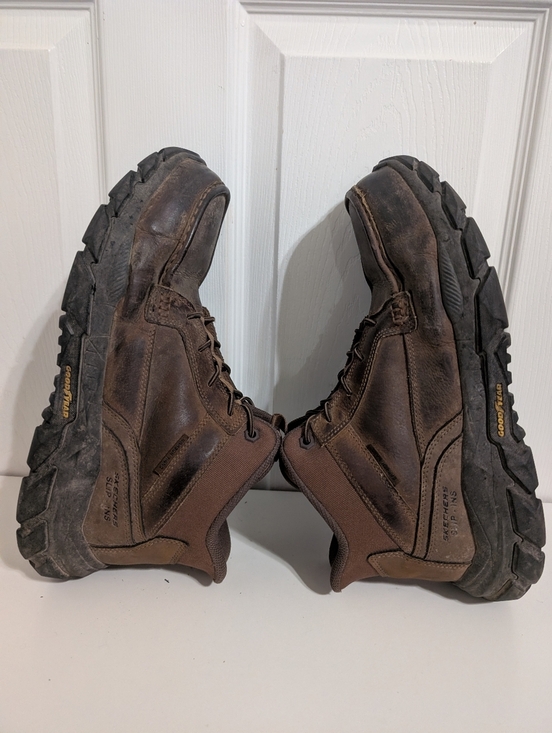 Skechers Santoro Mens Boots Slip-ins Brown Safety Toe Work Shoes 200459 Size 11 main image 8